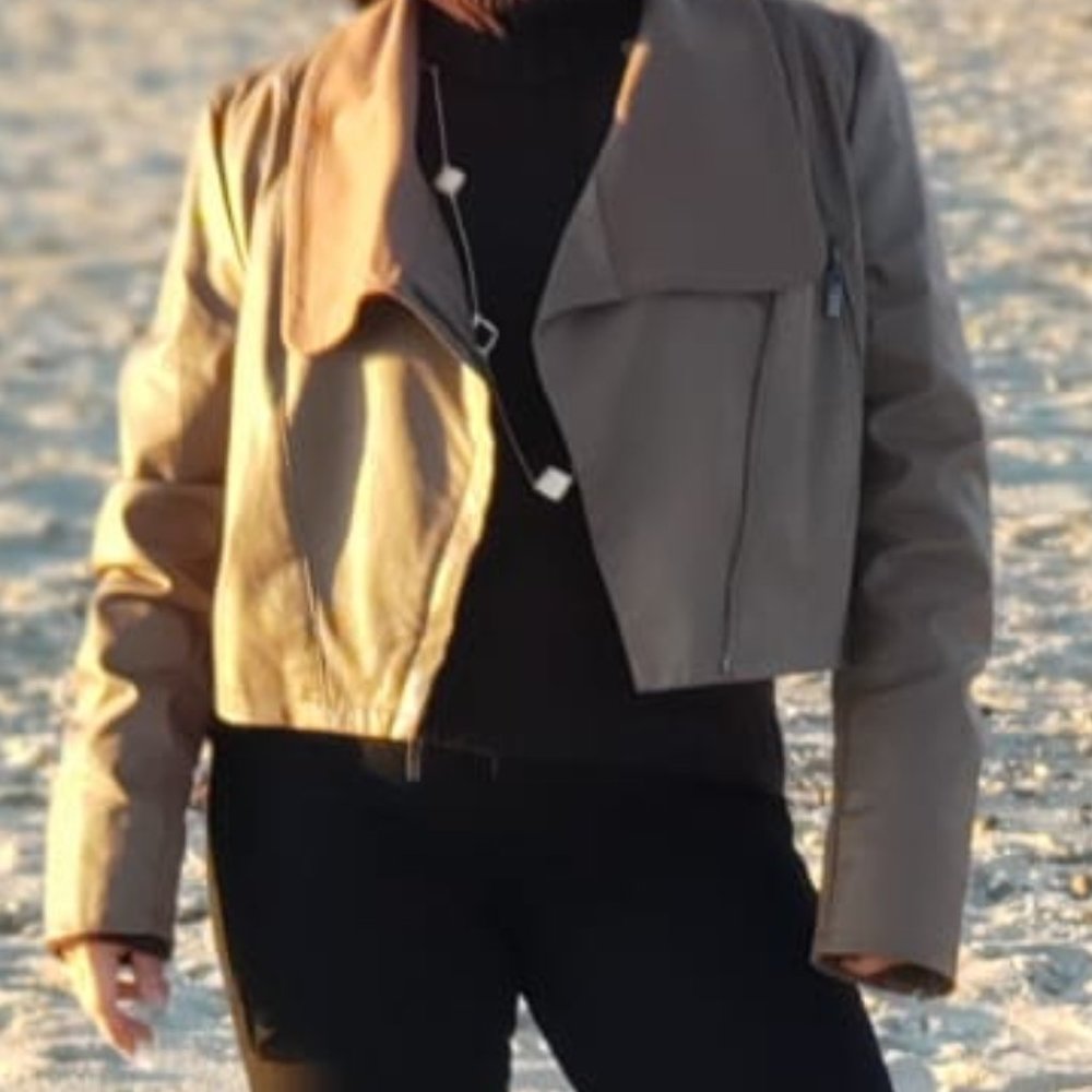 Nicole Richie Faux Leather Jacket Large